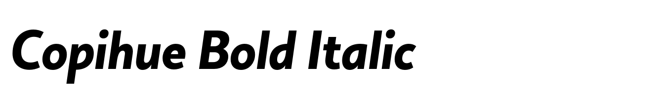 Copihue Bold Italic